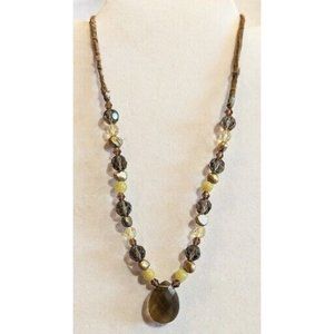 Vintage Cookie Lee Necklace Varied Faceted Beads Multi Color 19"